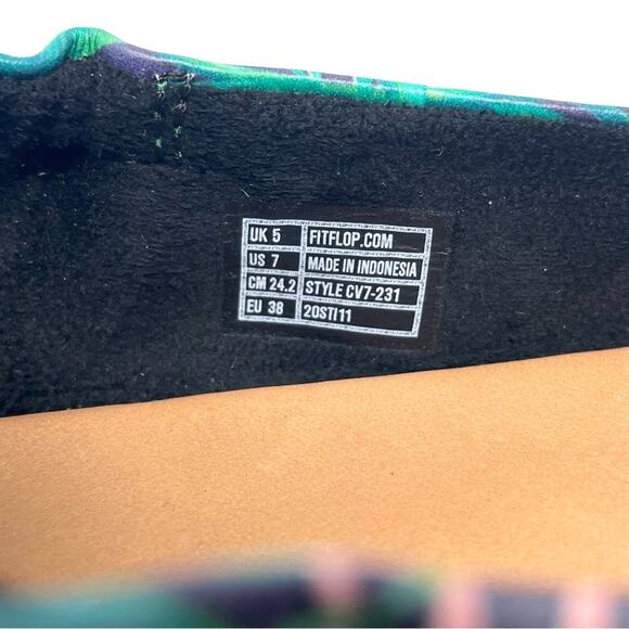 NEW FitFlop Allegro Tropical Jungle Ballet Flat Shoes Women's US 7, EU 38, $130 - Picture 8 of 8